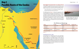 Map showing the Possible Route of the Exodus from Egypt to Canaan, illustrating Biblical history and geography.